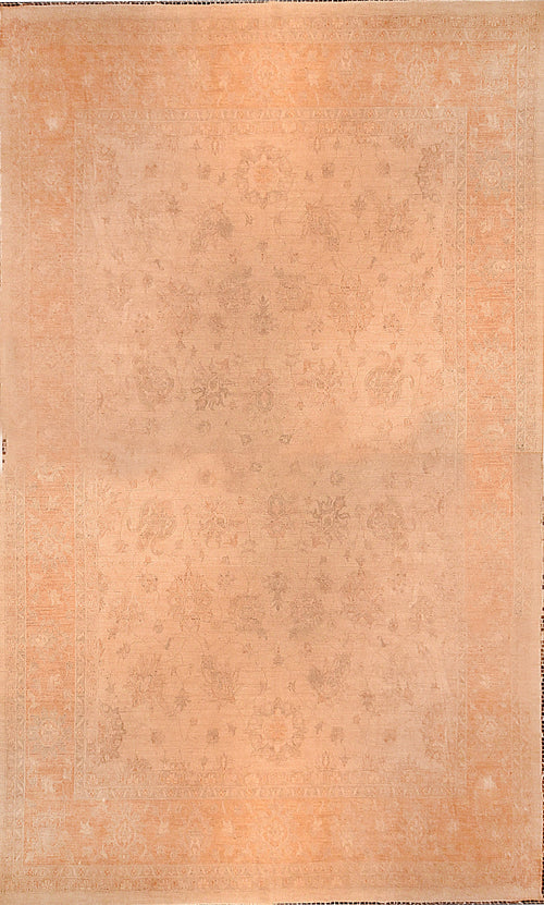 Semi Antique Caramel Turkish Oushak Area Rug