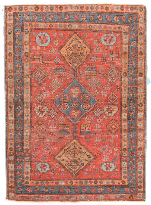 Antique Hand Made Heriz Bakshaesh Persian Rug