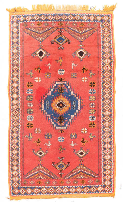 Antique Rose Morrocan Area Rug