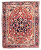 Antique Red Serapi Persian Area Rug