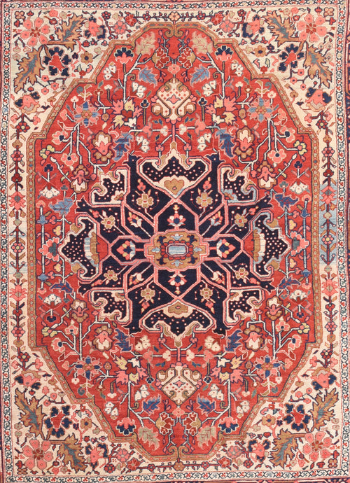 Antique Serapi Persian Area Rug