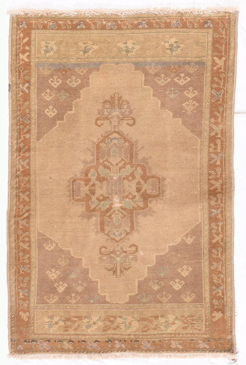 Semi Antique Beige Turkish Area Rug