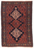 Antique Rust Senneh Persian Area Rug