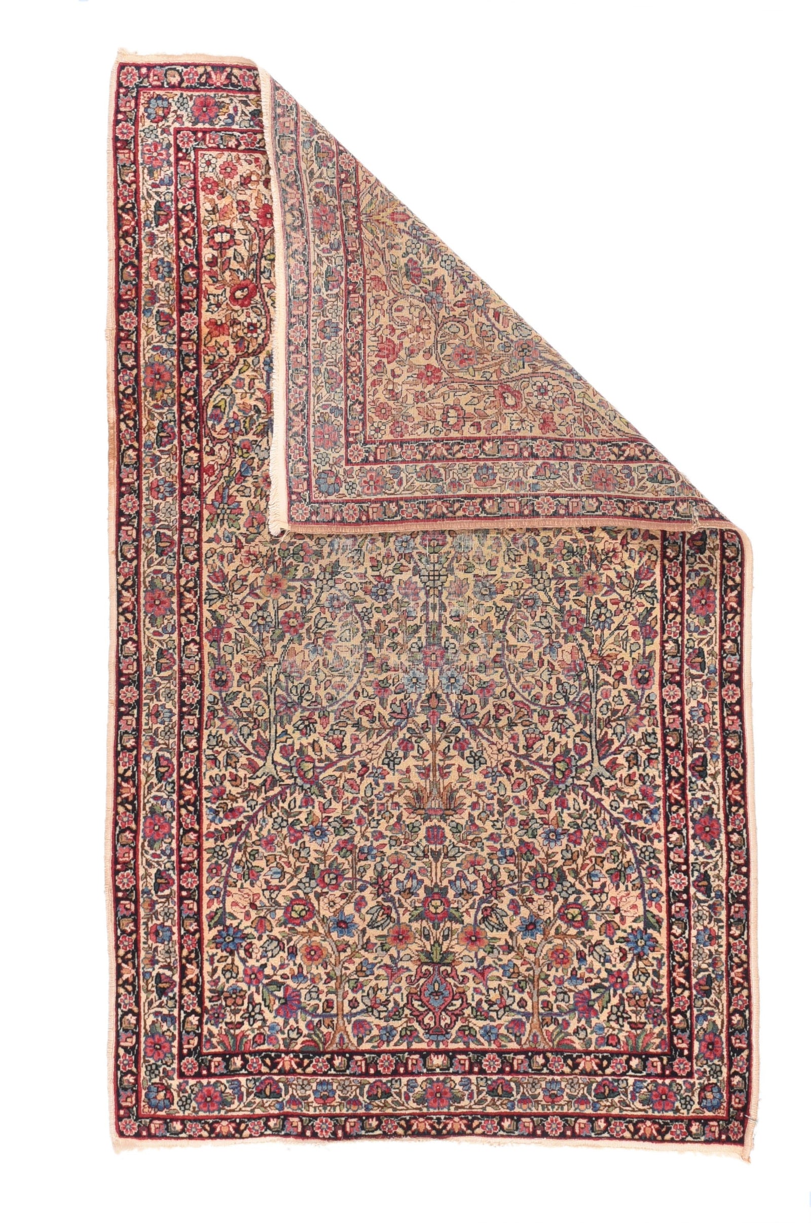 Antique Kerman Lavar Persian Area Rug