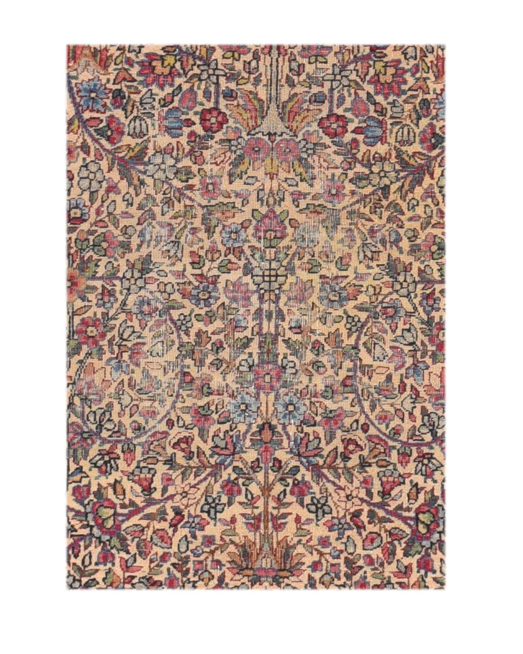 Antique Kerman Lavar Persian Area Rug