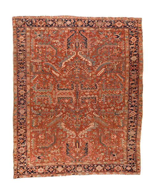 Antique Red Heriz Persian Area Rug