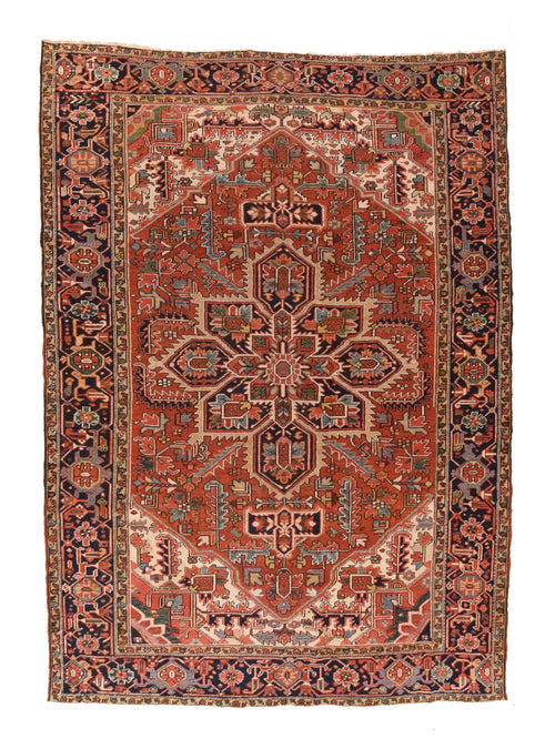 Antique Red Heriz Persian Area Rug