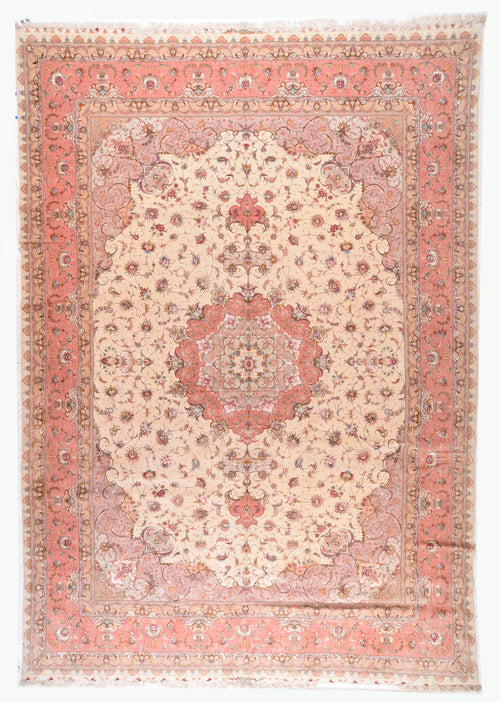 Antique Beige Nain Persian Area Rug