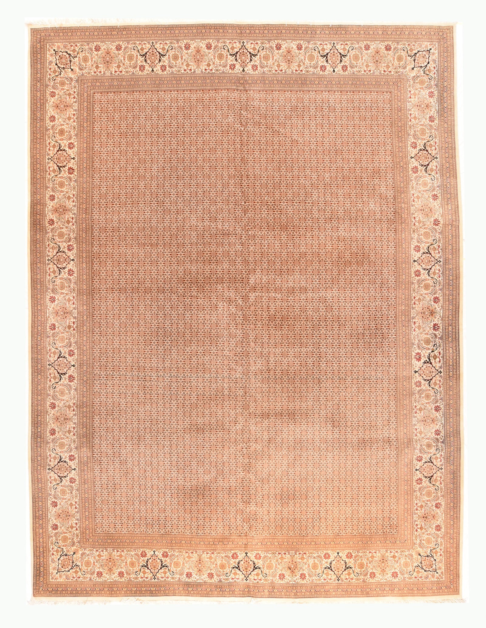 Excellent Rust Tabriz Persian Area Rug