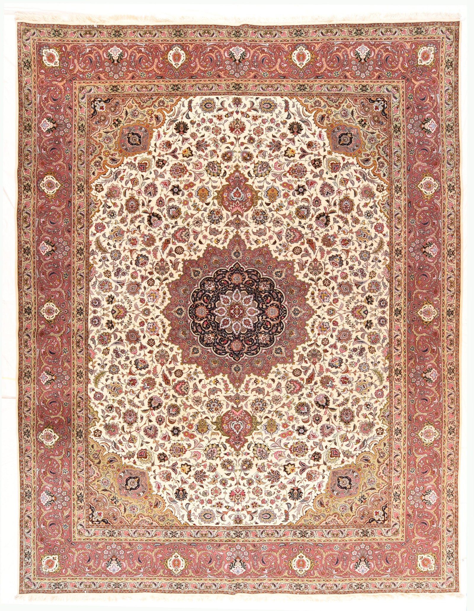Excellent Red Tabriz Persian Area Rug