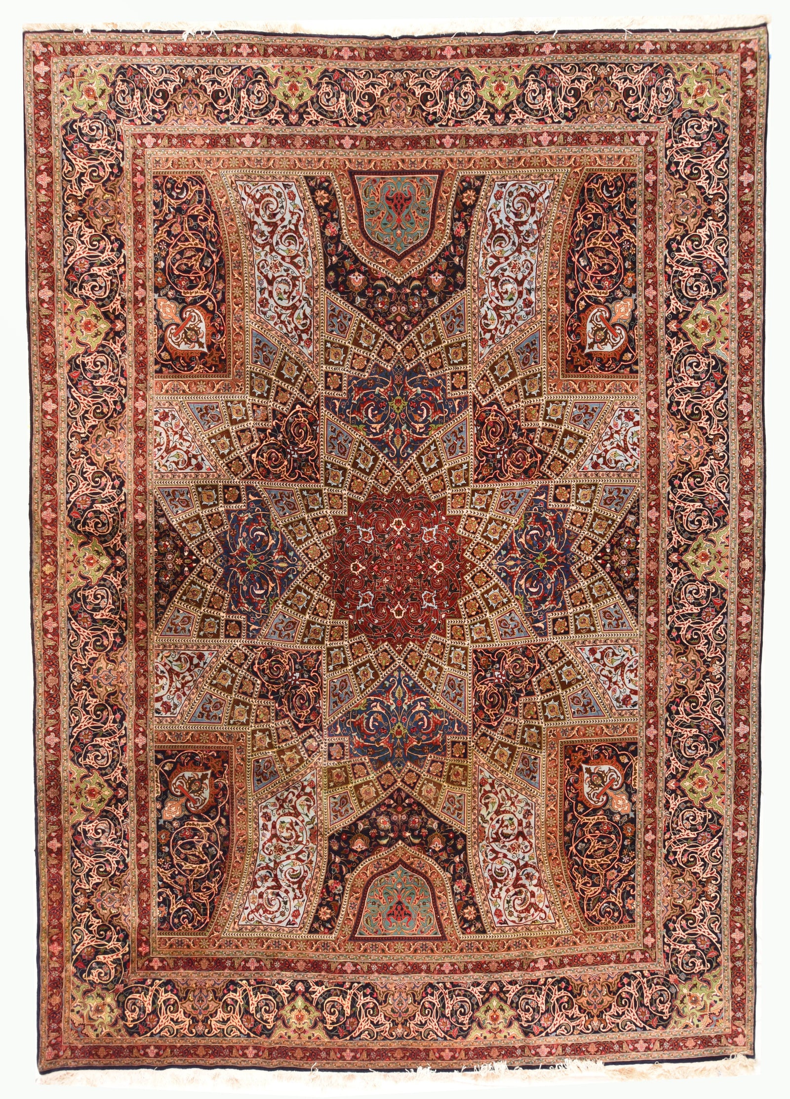 Excellent Red Tabriz Persian Area Rug