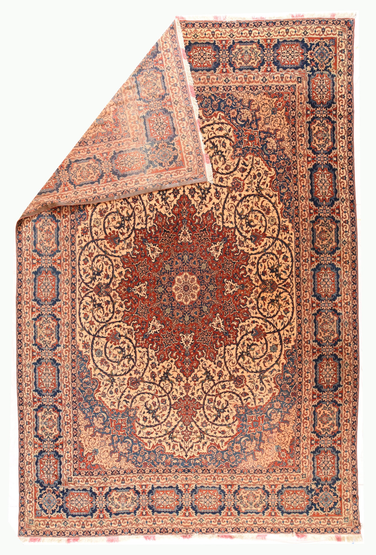 Antique Isfahan Area Rug