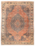 Antique Red Mohtasham Kashan Persian Area Rug