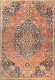 Antique Mohtasham Kashan Persian Area Rug