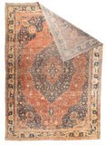 Antique Mohtasham Kashan Persian Area Rug