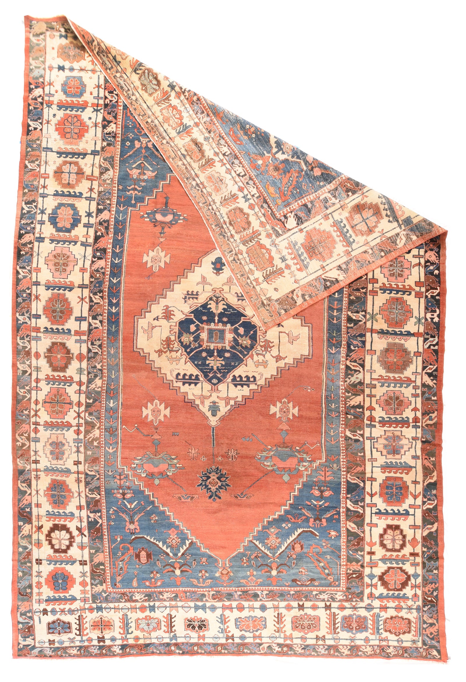 Antique Bakshaish Persian Area Rug
