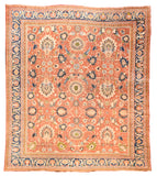 Antique Rust Sultanabad Persian Area Rug