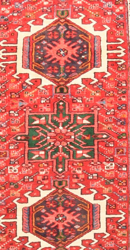Semi Beige Karajeh Heriz Persian Area Rug