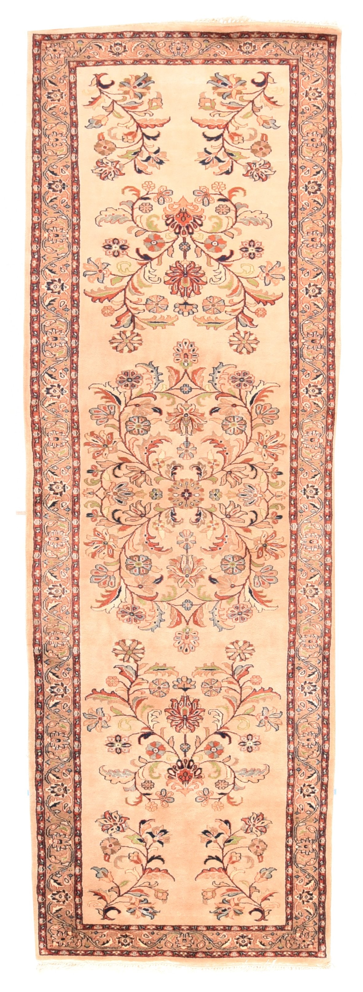 Excellent Light Brow Indo Tabriz Indian Area Rug