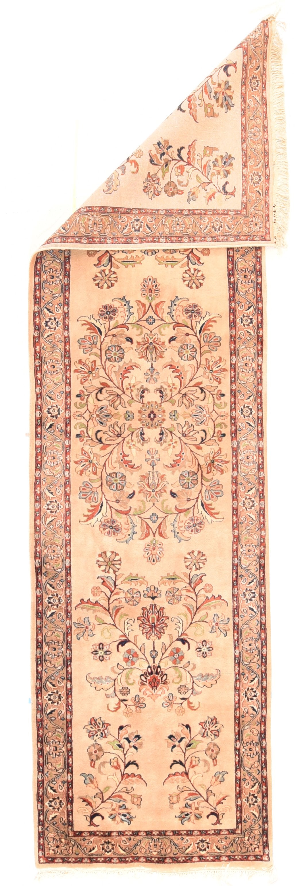 Excellent Light Brown Indo Tabriz Indian Area Rug