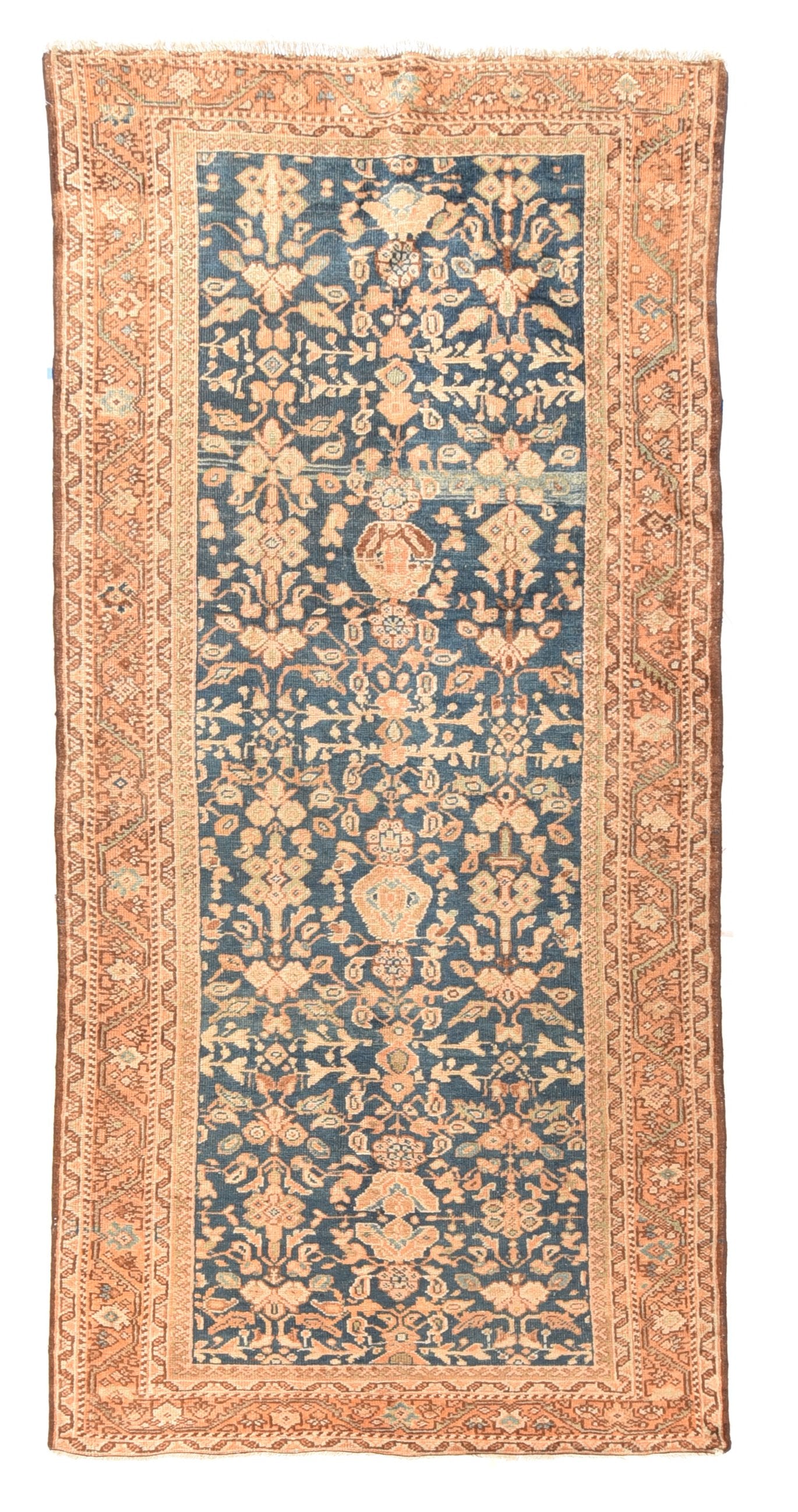 Antique Rust Tribal Mahal Sultanabad Persian Area Rug