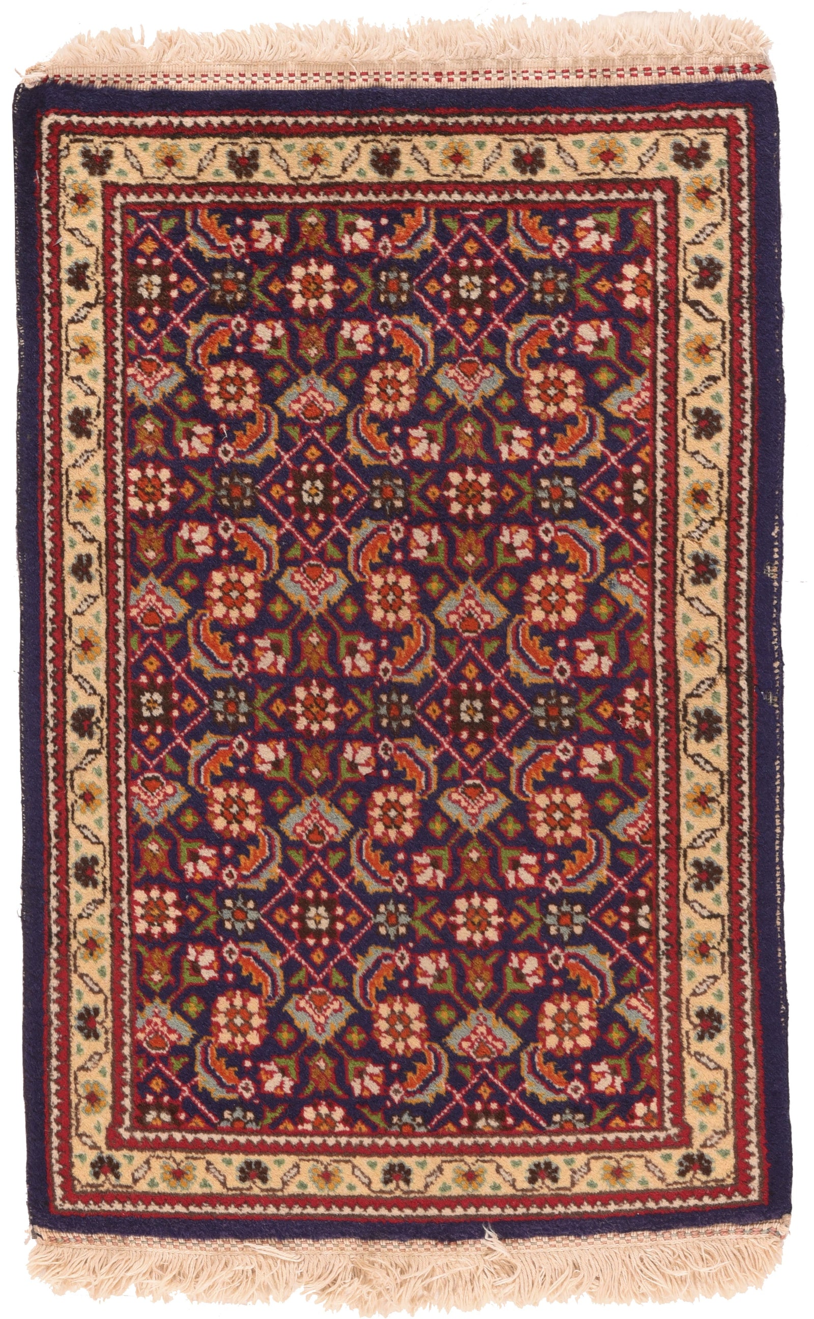 Semi Antique Beige Tabriz Persian Area Rug