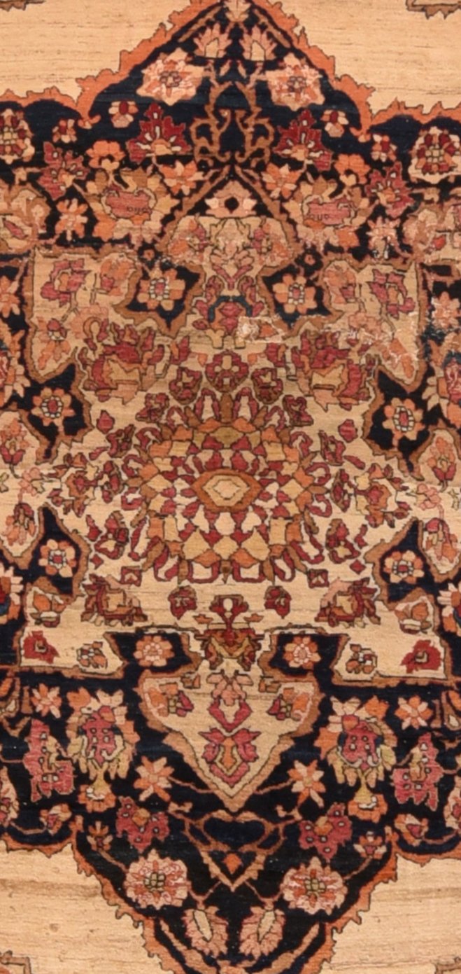 Antique Lavar Kerman Area Rug