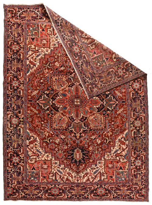 Semi Light Brown Persian Heriz Area Rug