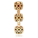 Tourmaline Byzantine Drop Earrings in Yellow Gold