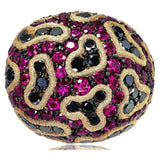 Ruby and Diamond Rose Gold Fine Lace Ring