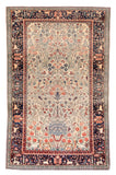 Antique Hand Made Mohtasham Kashan Persian Rug