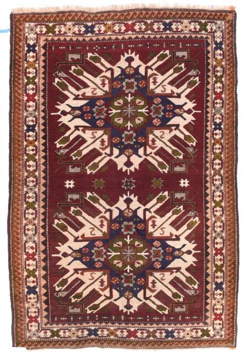 Semi Antique Hand Made Kazak Russian Rug