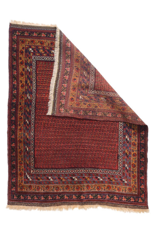 Antique Persian Afshar Rug, Size 3'9" x 4'9"