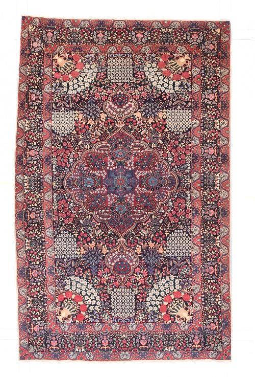 Antique Hand Made Lavar Kerman Persian Rug