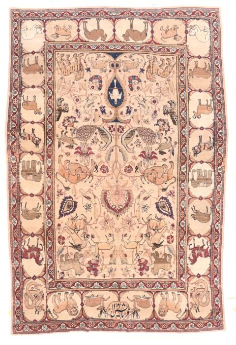 Antique Hand Made Kerman Persian Rug