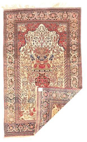 Antique Hand Made Isfahan Persian Rug