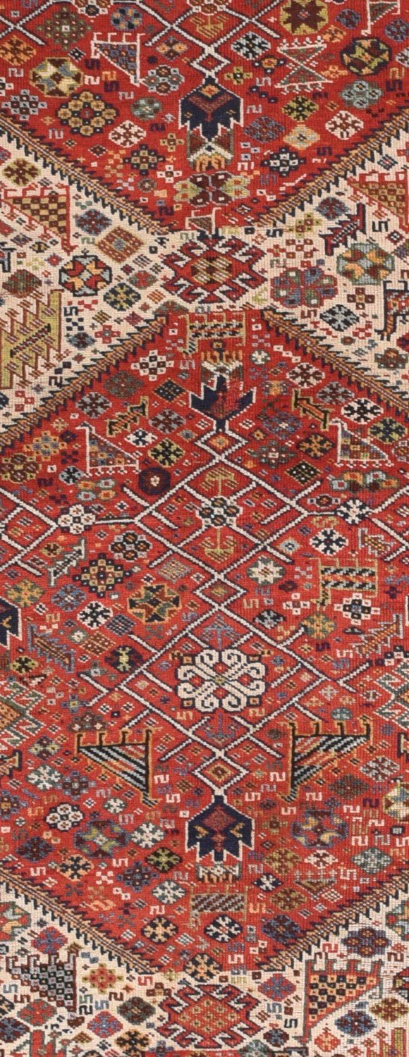 Antique Hand Made Kashkai / Kamseh Persian Rug
